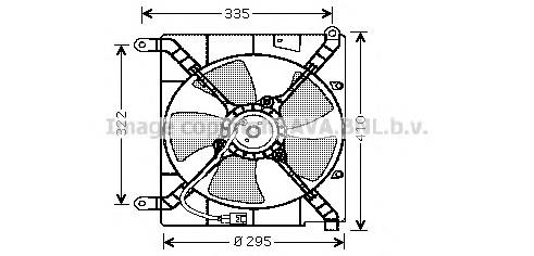 DW7503 AVA difusor do radiador de esfriamento, montado com motor e roda de aletas