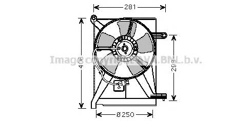 DW7510 AVA ventilador elétrico de aparelho de ar condicionado montado (motor + roda de aletas)