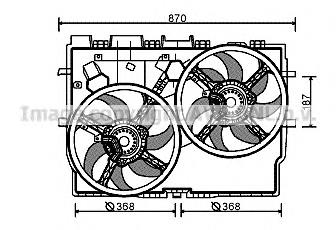 FT7583 AVA difusor do radiador de esfriamento, montado com motor e roda de aletas