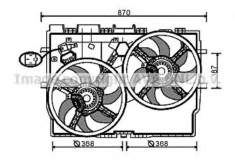 FT7585 AVA диффузор радиатора охлаждения, в сборе с мотором и крыльчаткой