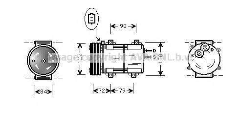 Компрессор кондиционера FDK351 AVA