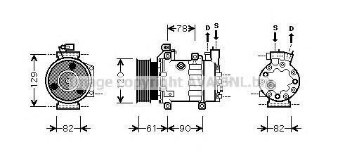 Компрессор кондиционера FDK363 AVA