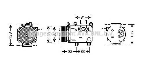 Компрессор кондиционера FDK419 AVA