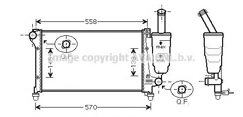 51729379 Fiat/Alfa/Lancia radiador de esfriamento de motor