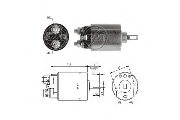 ZM683 ERA relê retrator do motor de arranco