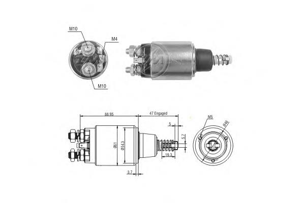 ZM6640 ZM relê retrator do motor de arranco