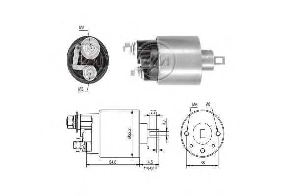 ZM717 ZM relê retrator do motor de arranco