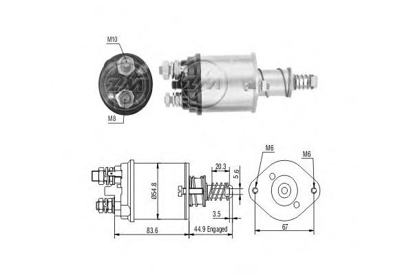 ZM615 ERA Тяговое реле стартера