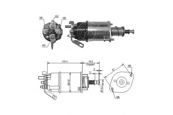 Втягивающее реле стартера ZM611 ERA