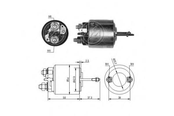 ZM597 ERA relê retrator do motor de arranco