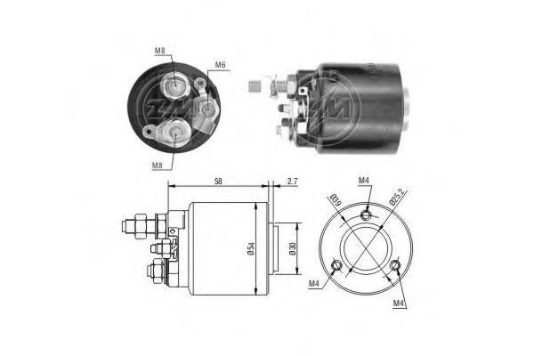 ZM590 ERA relê retrator do motor de arranco