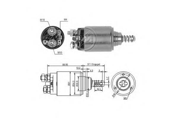 0331402015 Bosch relê retrator do motor de arranco