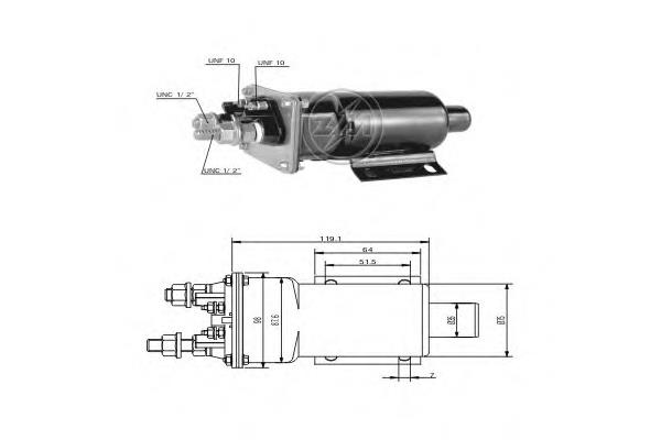 Втягивающее реле стартера ZM950 ERA