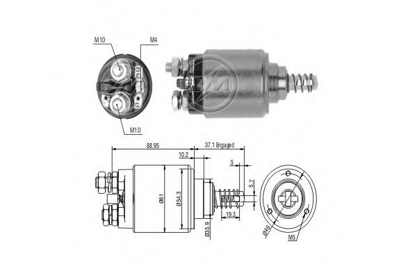 Втягивающее реле стартера SS0106 As-pl