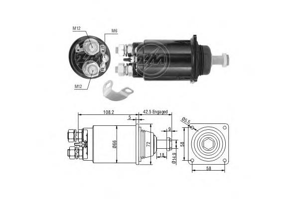 2339403006 Bosch relê retrator do motor de arranco