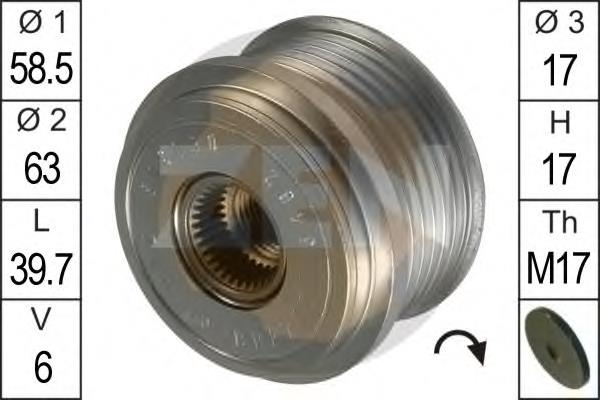 Инерционный шкив ERA ZN5462 цена, от 29.82 USD