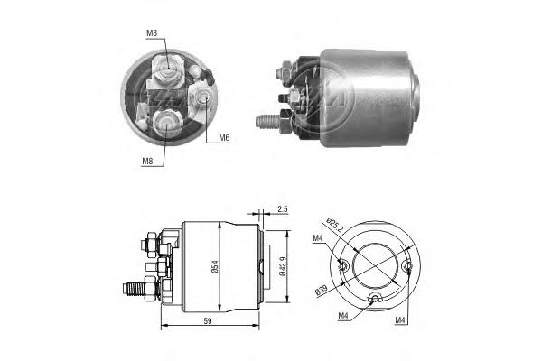 ZM3495 ERA Тяговое реле стартера