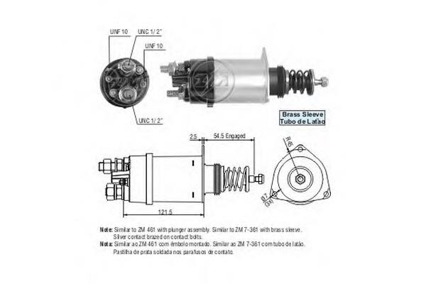 Relê retrator do motor de arranco 81012987 Power MAX