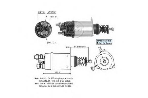 Relê retrator do motor de arranco 225411 ERA