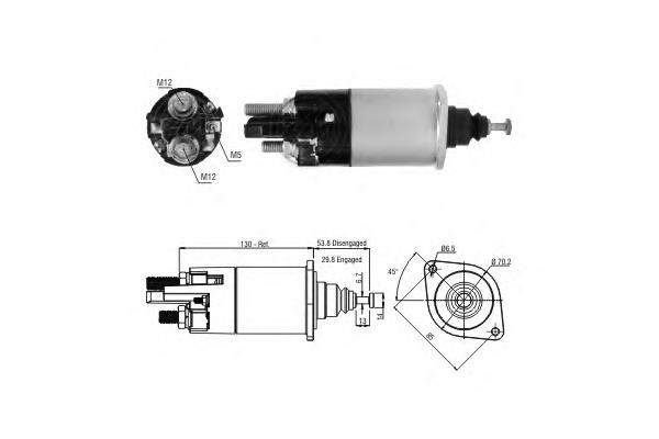 66160 WAI relê retrator do motor de arranco