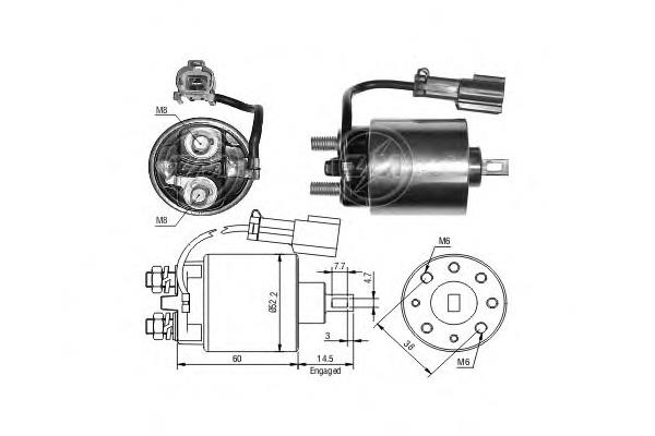 ZM1717 ERA relê retrator do motor de arranco