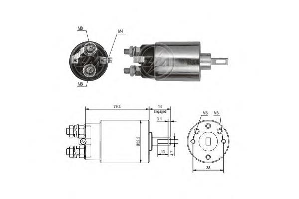 ZM1689 ZM Тяговое реле стартера