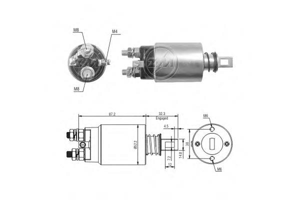 Втягивающее реле стартера ZM2689 ERA