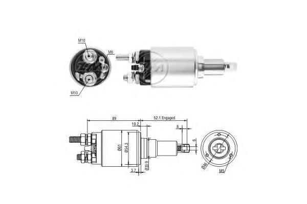 81016045 Power MAX relê retrator do motor de arranco