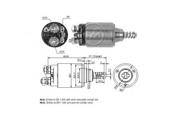 ZM545 ERA relê retrator do motor de arranco