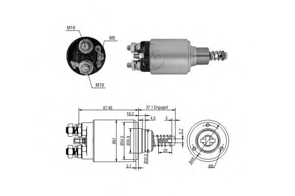 1653 ZM relê retrator do motor de arranco