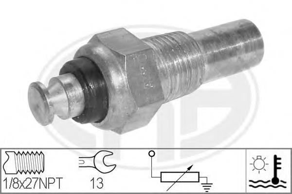Sensor de temperatura do fluido de esfriamento Opel Astra 53, 54, 58, 59