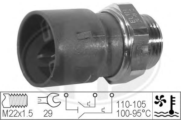Sensor de temperatura do fluido de esfriamento (de ativação de ventilador do radiador) 330302 ERA