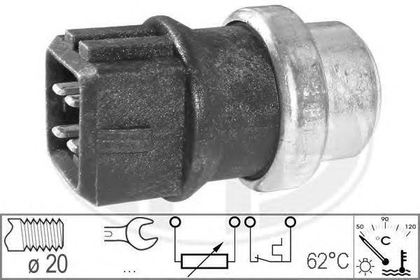 Sensor de temperatura do fluido de esfriamento 330289 ERA