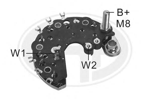 Eixo de diodos do gerador para Opel Movano (F9)