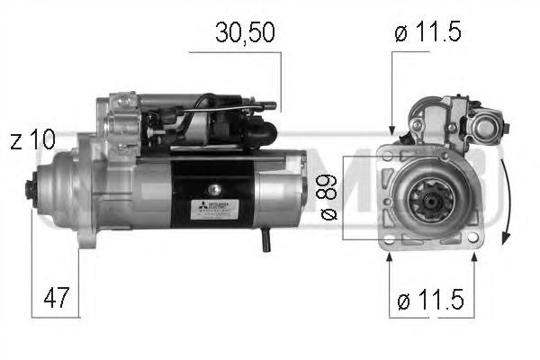 Motor de arranco 220554 ERA