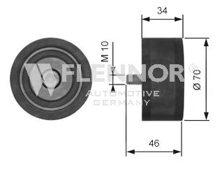 FU10040 Flennor rolo parasita da correia do mecanismo de distribuição de gás