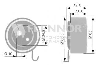 FS04107 Flennor rolo de reguladora de tensão da correia do mecanismo de distribuição de gás