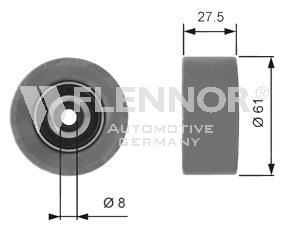 FU99361 Flennor rolo parasita da correia do mecanismo de distribuição de gás