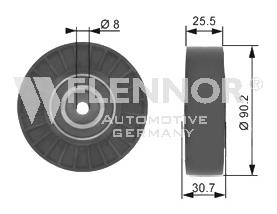 FU20996 Flennor rolo parasita da correia de transmissão