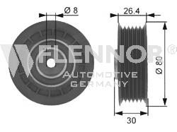 FU24991 Flennor rolo parasita da correia de transmissão