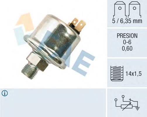 14580 FAE sensor de pressão de óleo