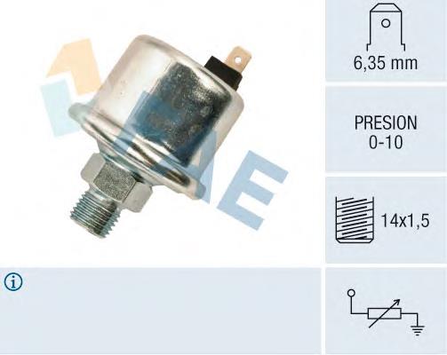 14630 FAE sensor de pressão de óleo