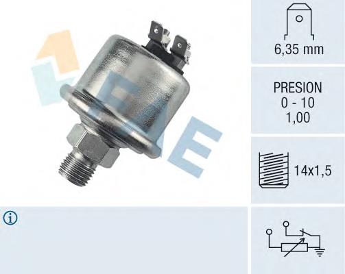 Sensor de pressão de óleo 14980 FAE