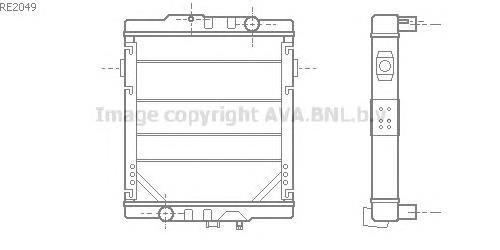 Radiador de esfriamento de motor RE2049 AVA