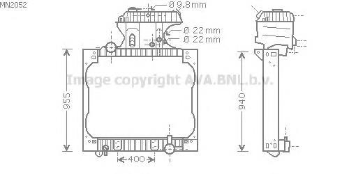 Radiador de esfriamento de motor CR1167000P Mahle Original