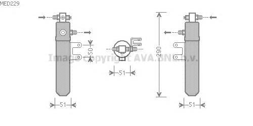 MED229 AVA ресивер-осушитель кондиционера