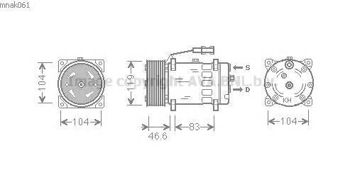 MNAK061 AVA compressor de aparelho de ar condicionado