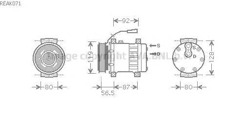 Компрессор кондиционера REAK071 AVA