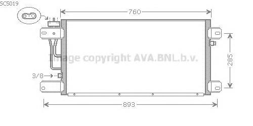 Радиатор кондиционера SC5019 AVA