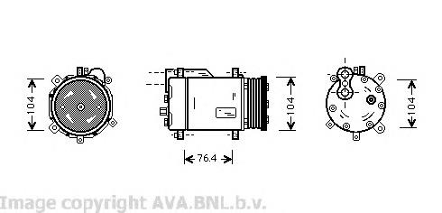 VWK170 AVA compressor de aparelho de ar condicionado